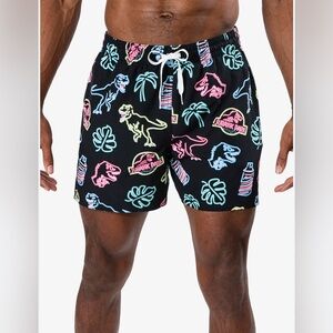 NWT Chubbies Jurassic Park Shorts Size Small Drawstring Swimwear Multicolor